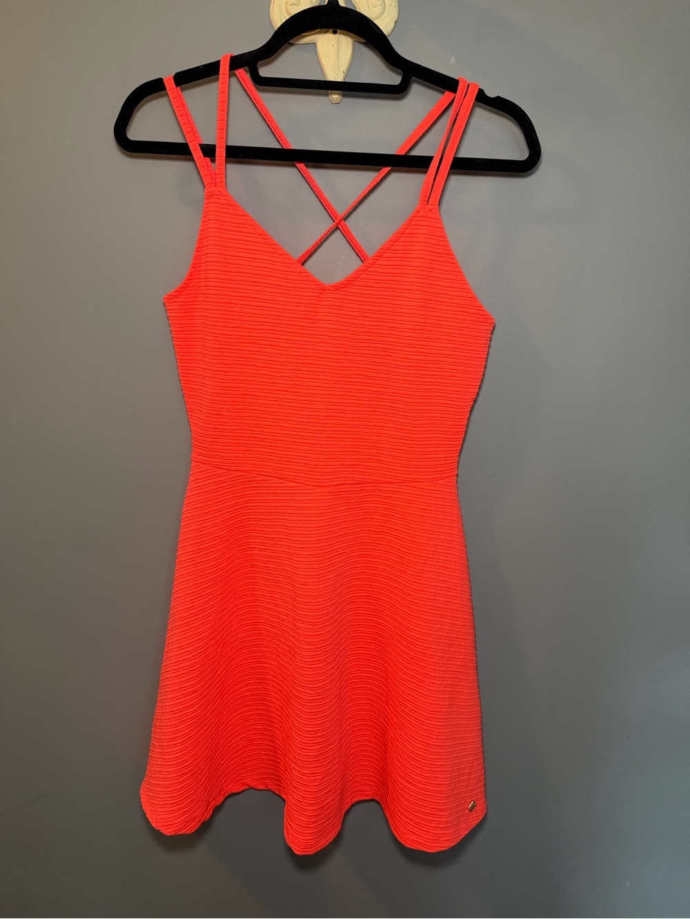 Superdry  Orange Textured Dress